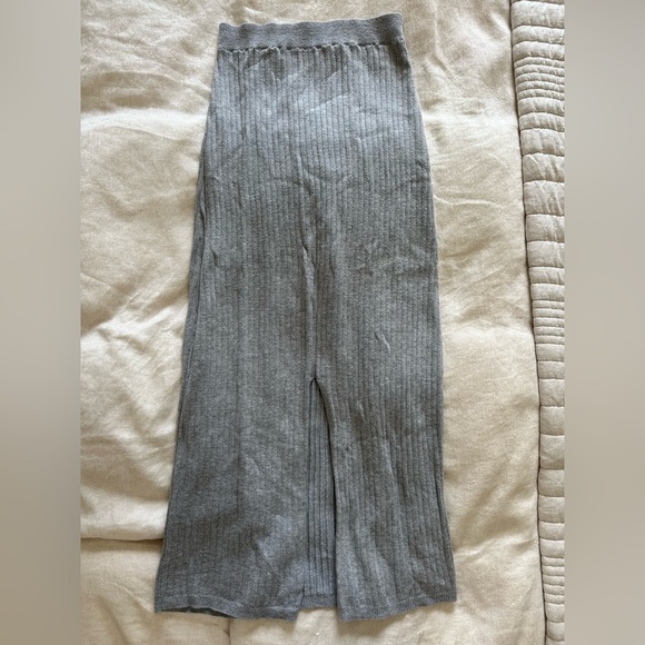 Free People Light Gray Knit Skirt - Picture 1 of 3